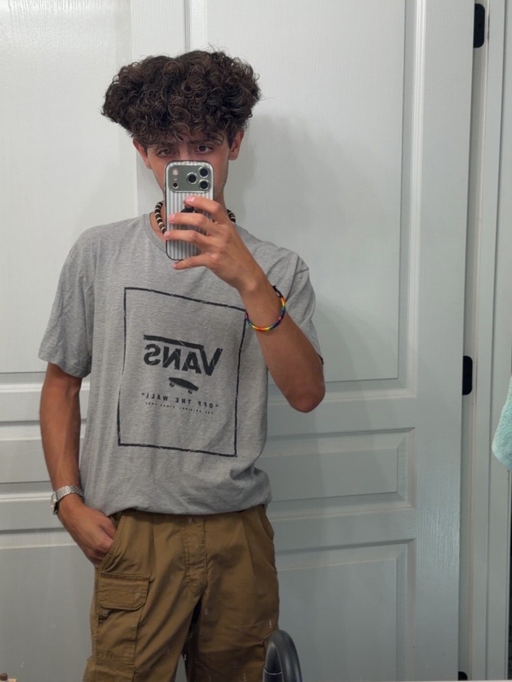 Vans Gray Tee with Black Logo